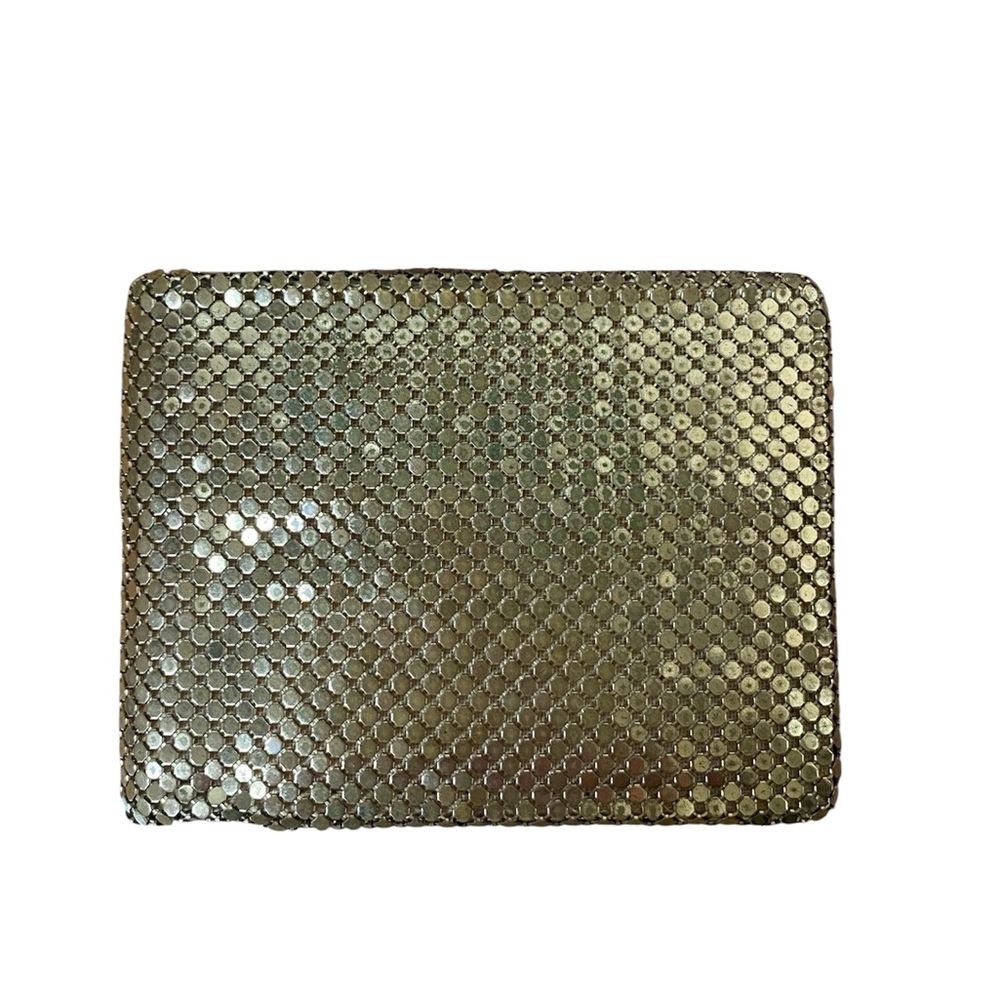 Whiting & Davis Co Vintage Gold Metallic Mesh Billfold Wallet